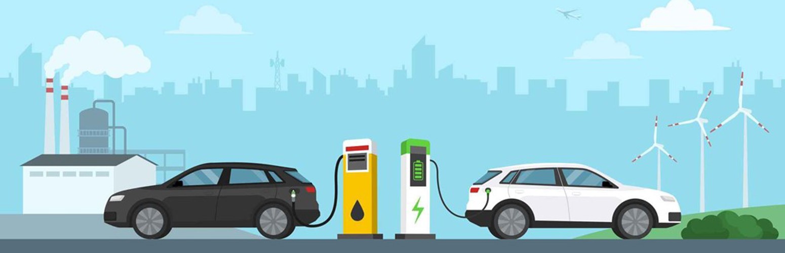 Elektrische Auto Benzine Auto